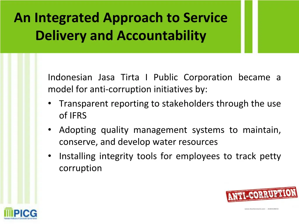 an integrated approach to service delivery