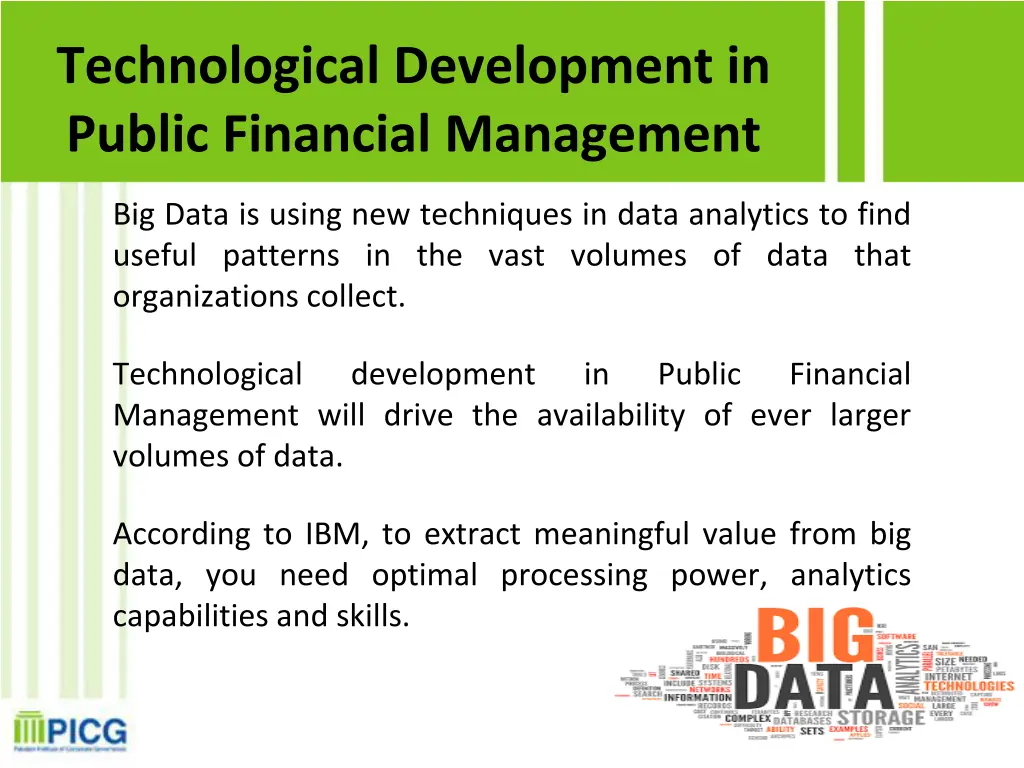 technological development in public financial