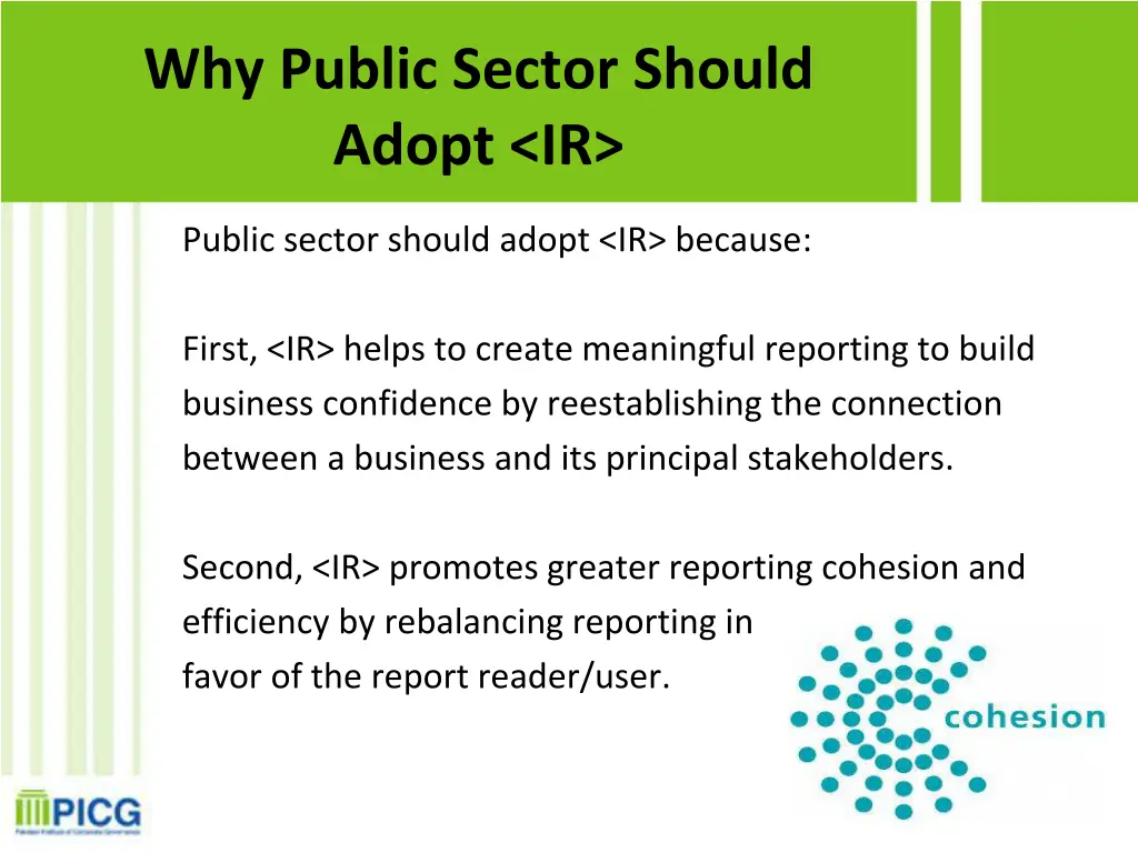 why public sector should adopt ir