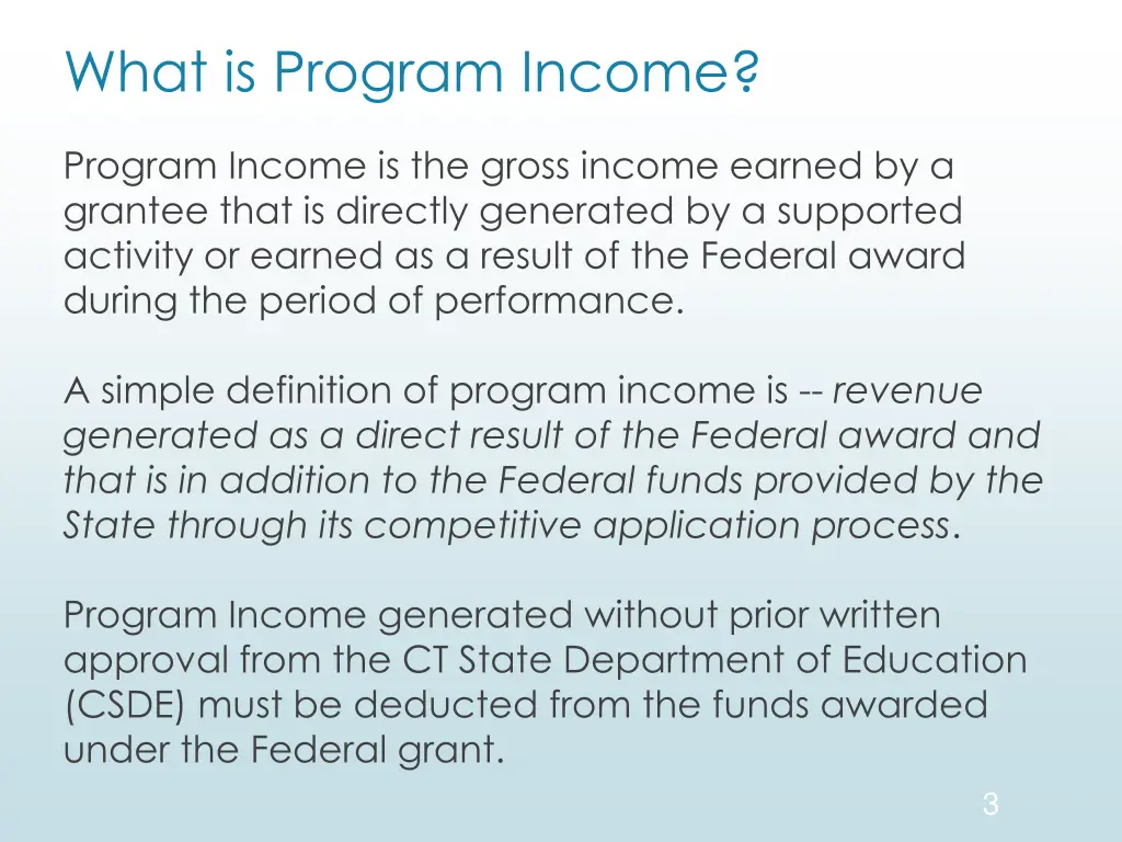 what is program income