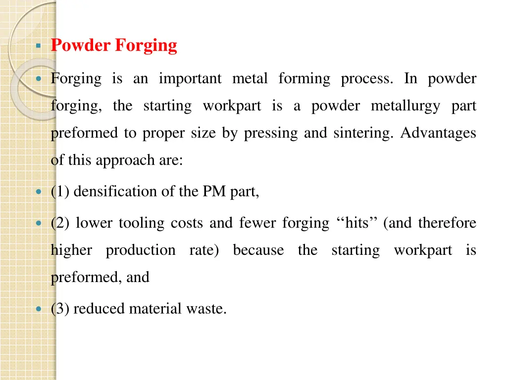 powder forging