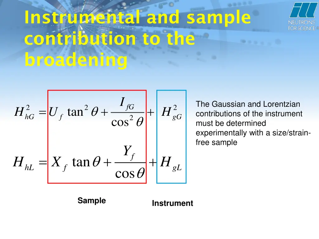 instrumental and sample contribution