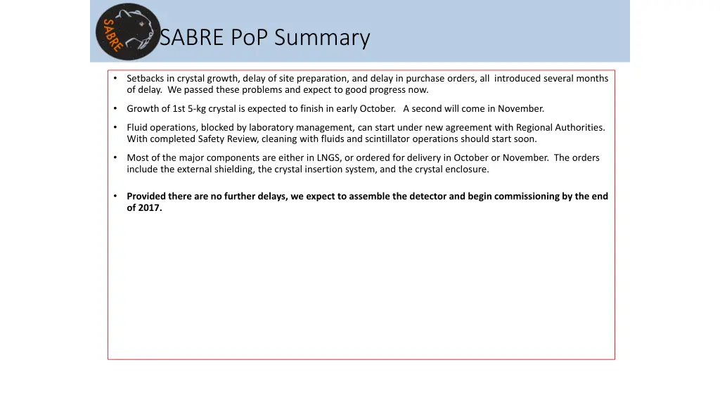 sabre pop summary