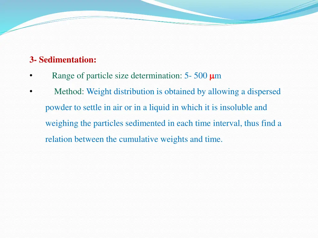 3 sedimentation