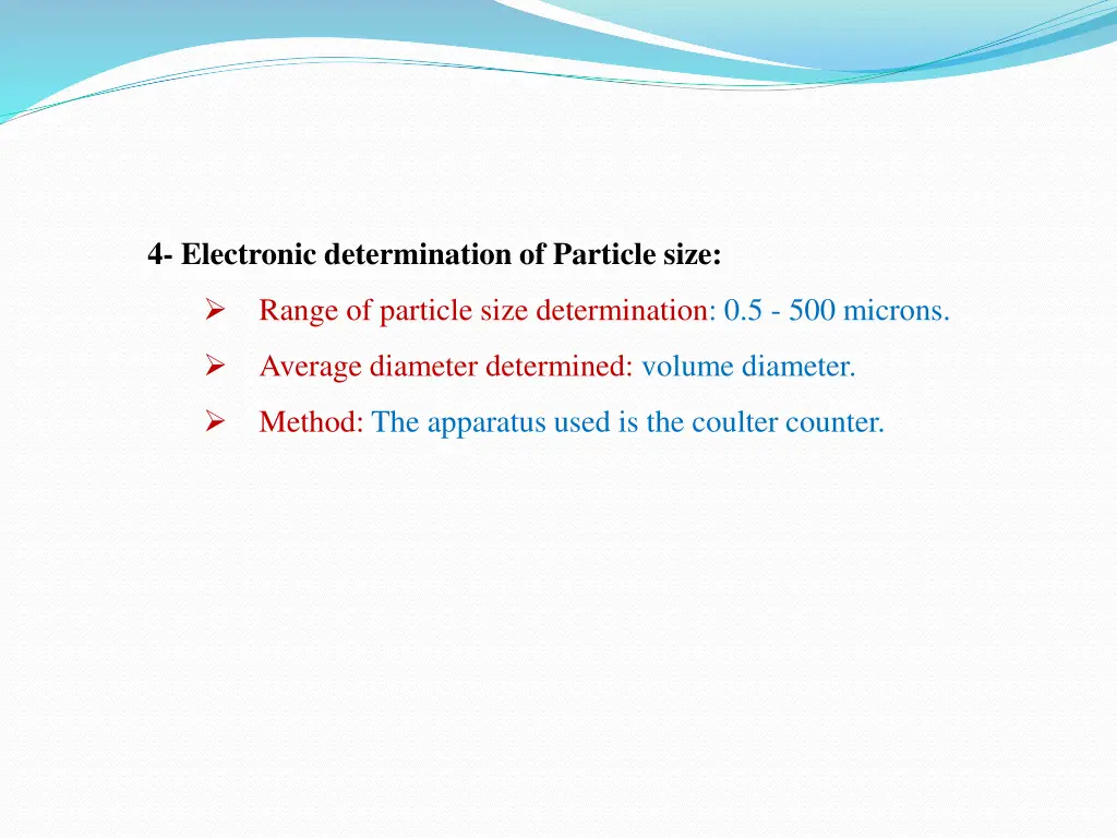 4 electronic determination of particle size