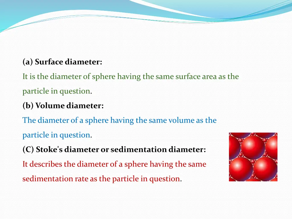 a surface diameter