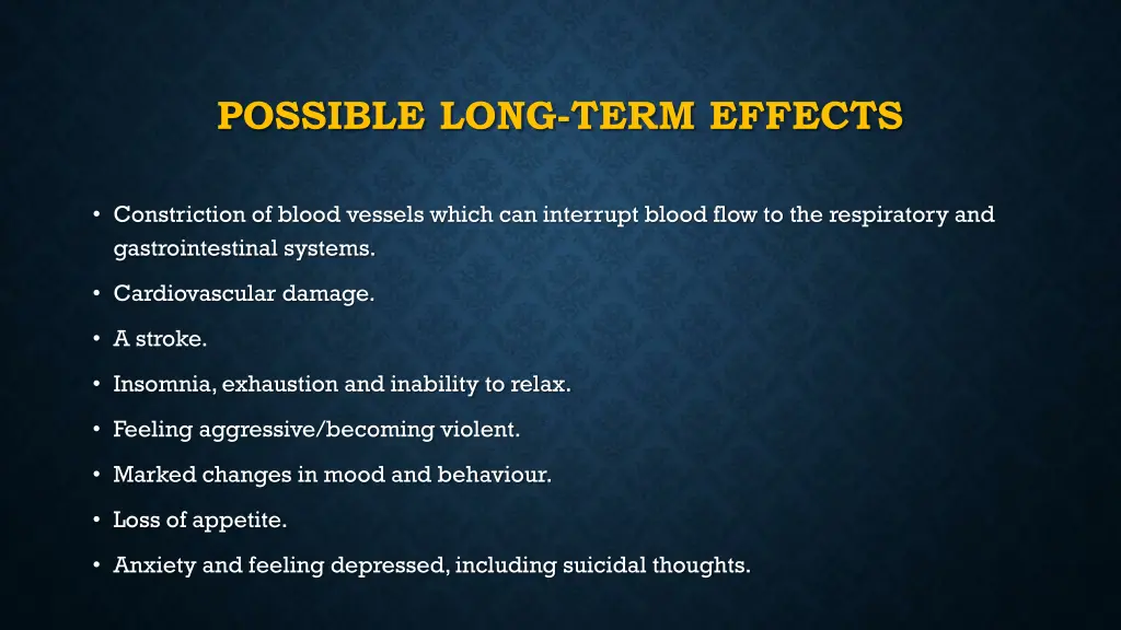 possible long term effects