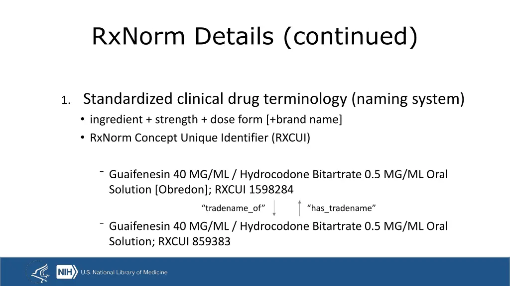 rxnorm details continued