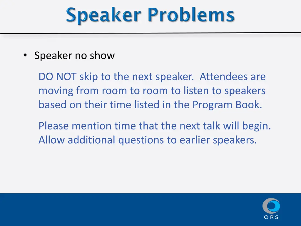 speaker no show