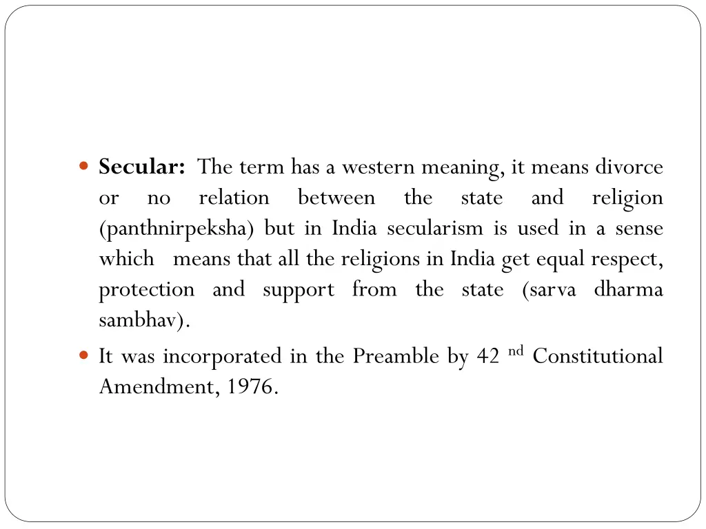 secular the term has a western meaning it means