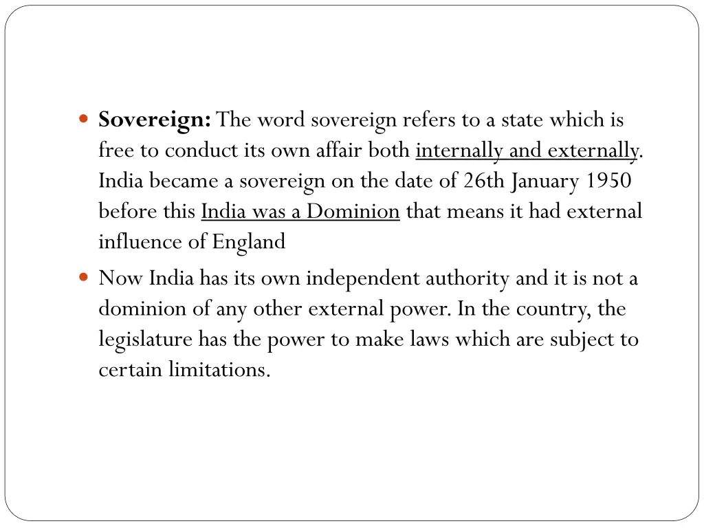 sovereign the word sovereign refers to a state