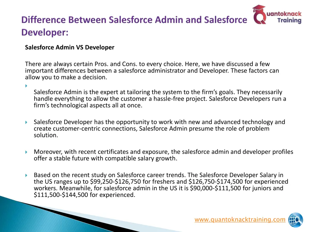 salesforce admin vs developer