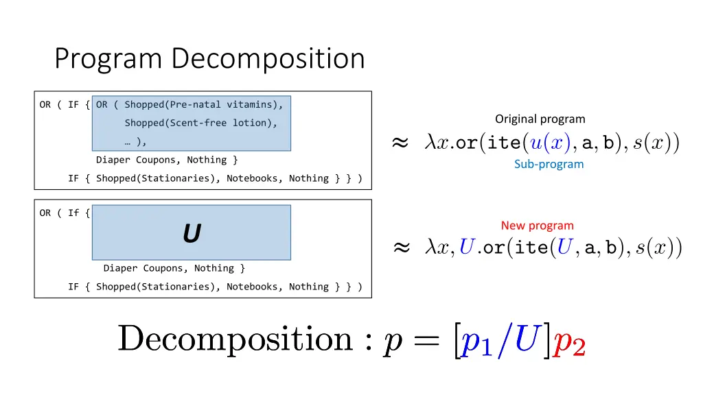 program decomposition