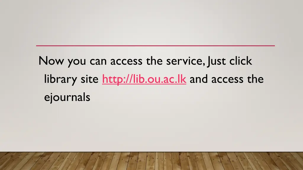 now you can access the service just click library