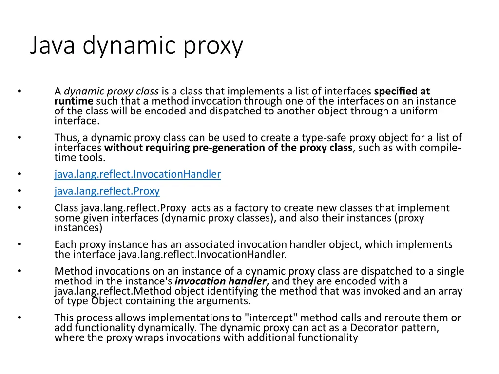 java dynamic proxy