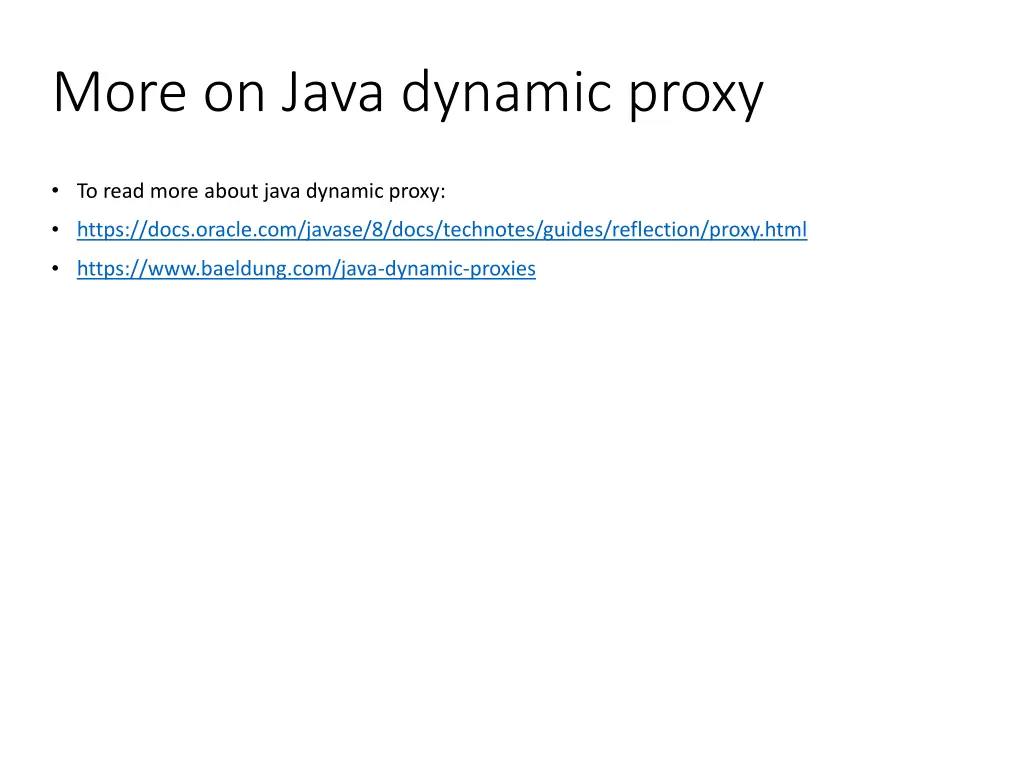 more on java dynamic proxy