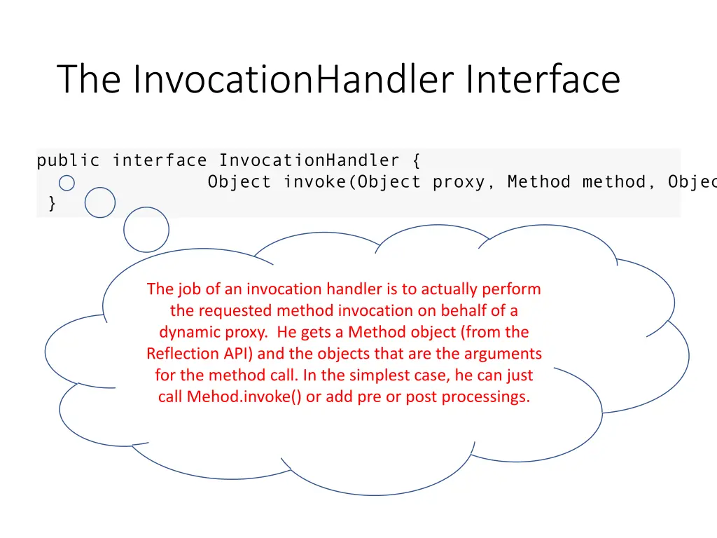 the invocationhandler interface