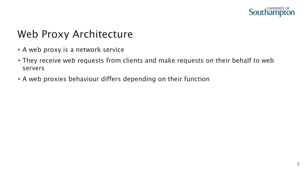 web proxy architecture