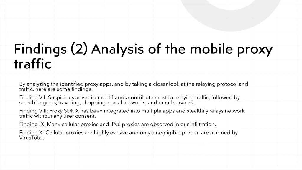 findings 2 analysis of the mobile proxy traffic