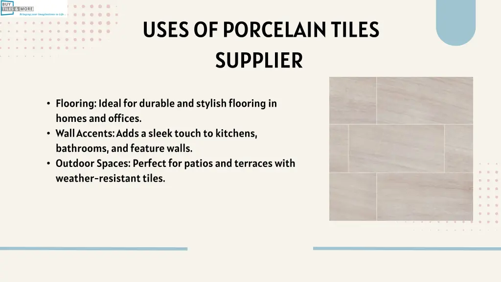 uses of porcelain tiles supplier