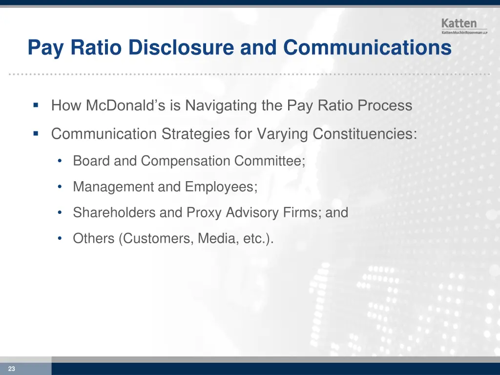 pay ratio disclosure and communications