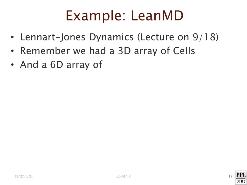 example leanmd lennart jones dynamics lecture