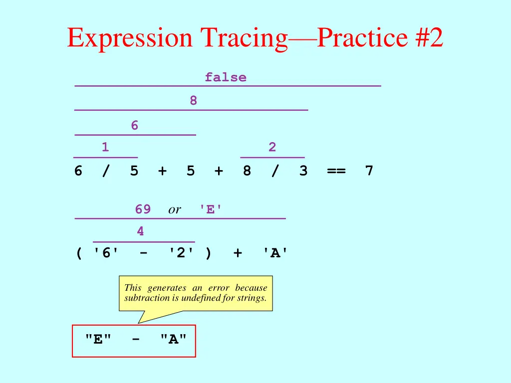expression tracing practice 2