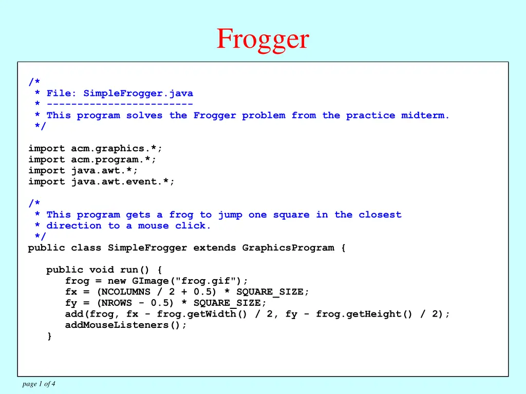 frogger