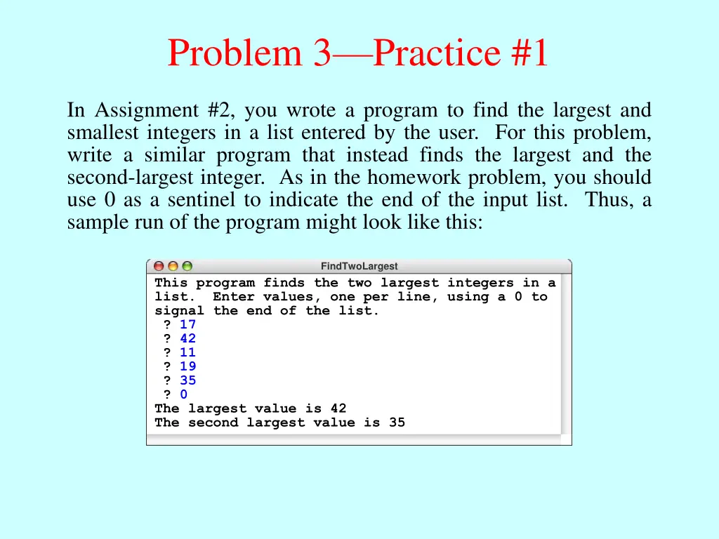 problem 3 practice 1