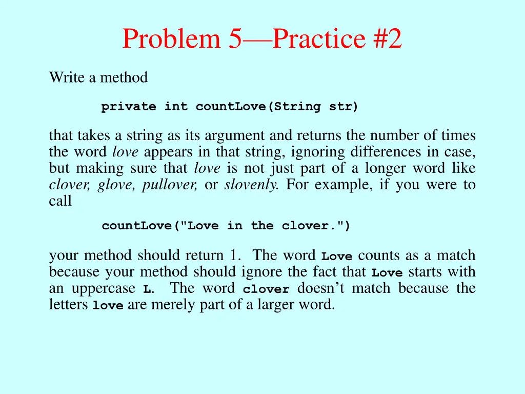 problem 5 practice 2
