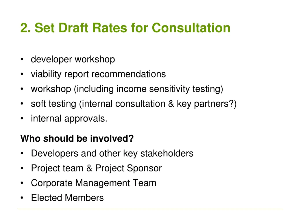 2 set draft rates for consultation