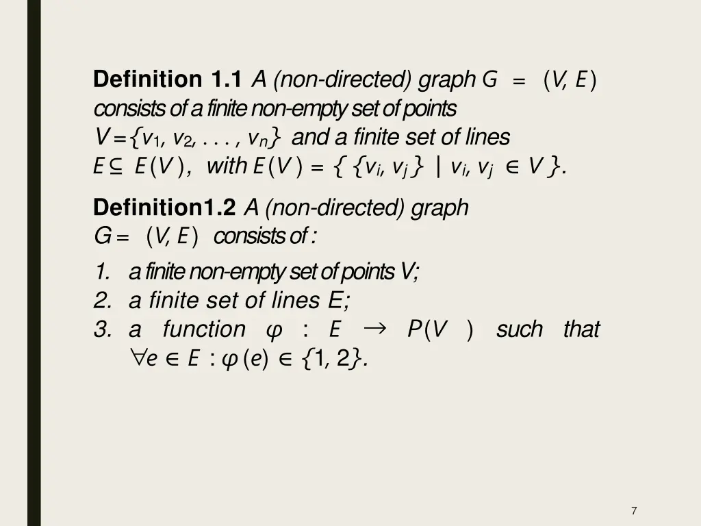 definition 1 1 a non directed graph