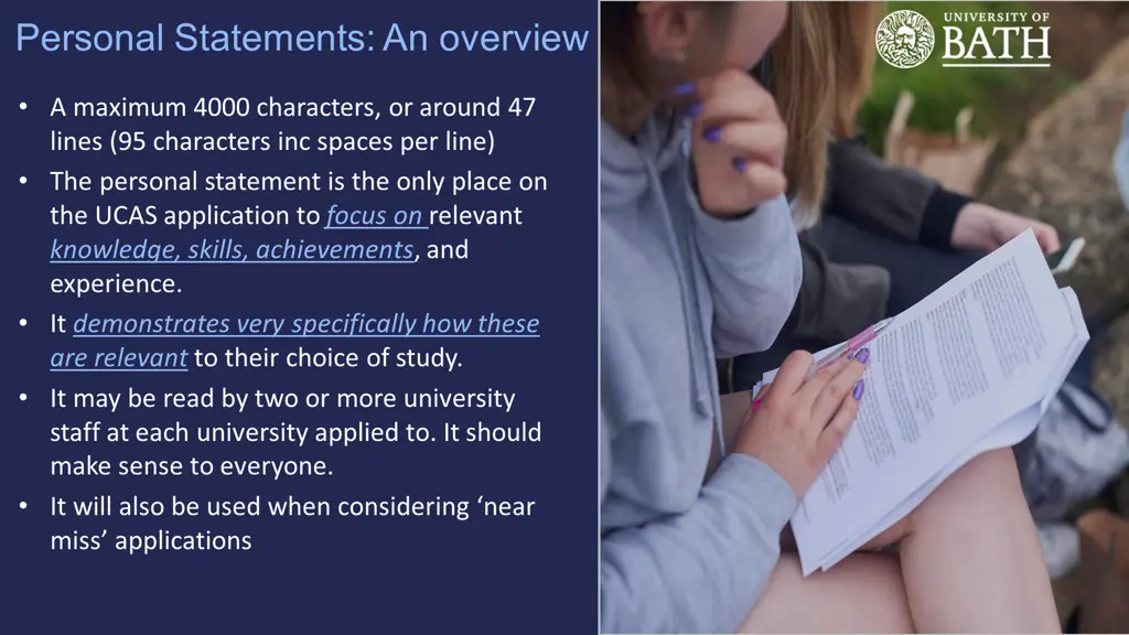 personal statements an overview