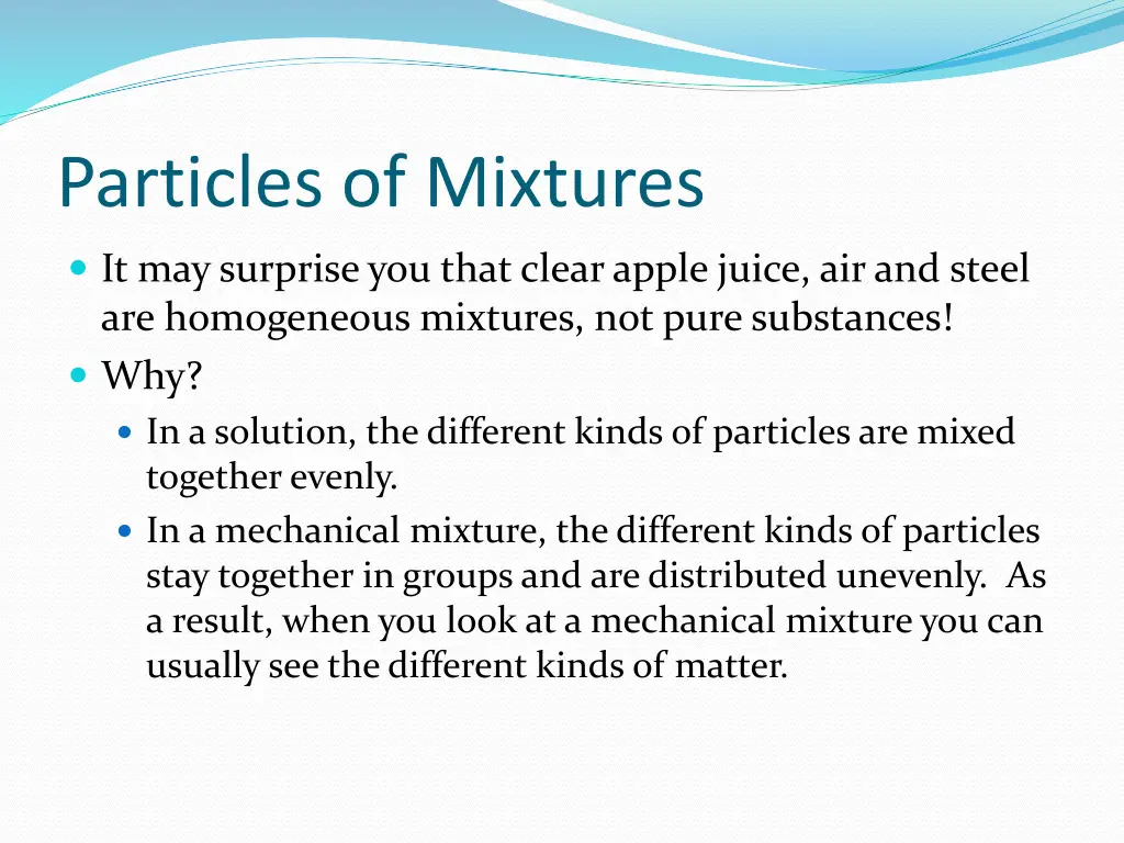 particles of mixtures