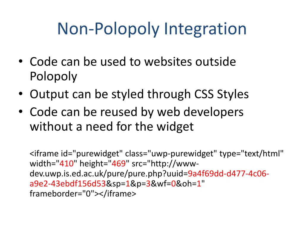 non polopoly integration