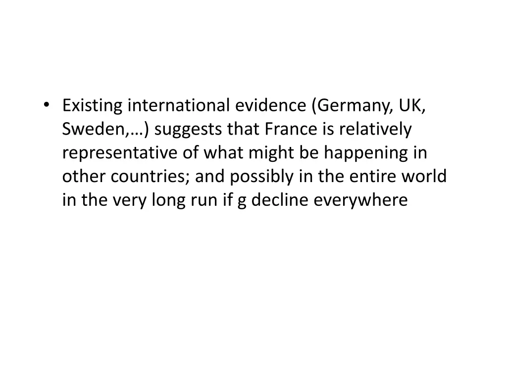 existing international evidence germany uk sweden