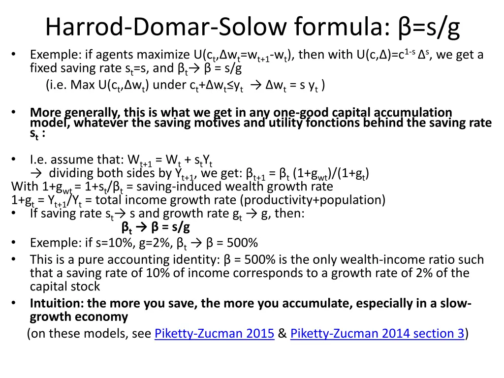 harrod domar solow formula s g exemple if agents