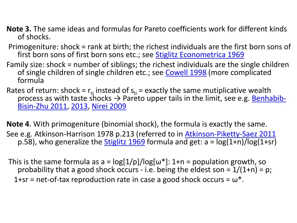 note 3 the same ideas and formulas for pareto