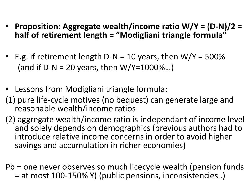 proposition aggregate wealth income ratio