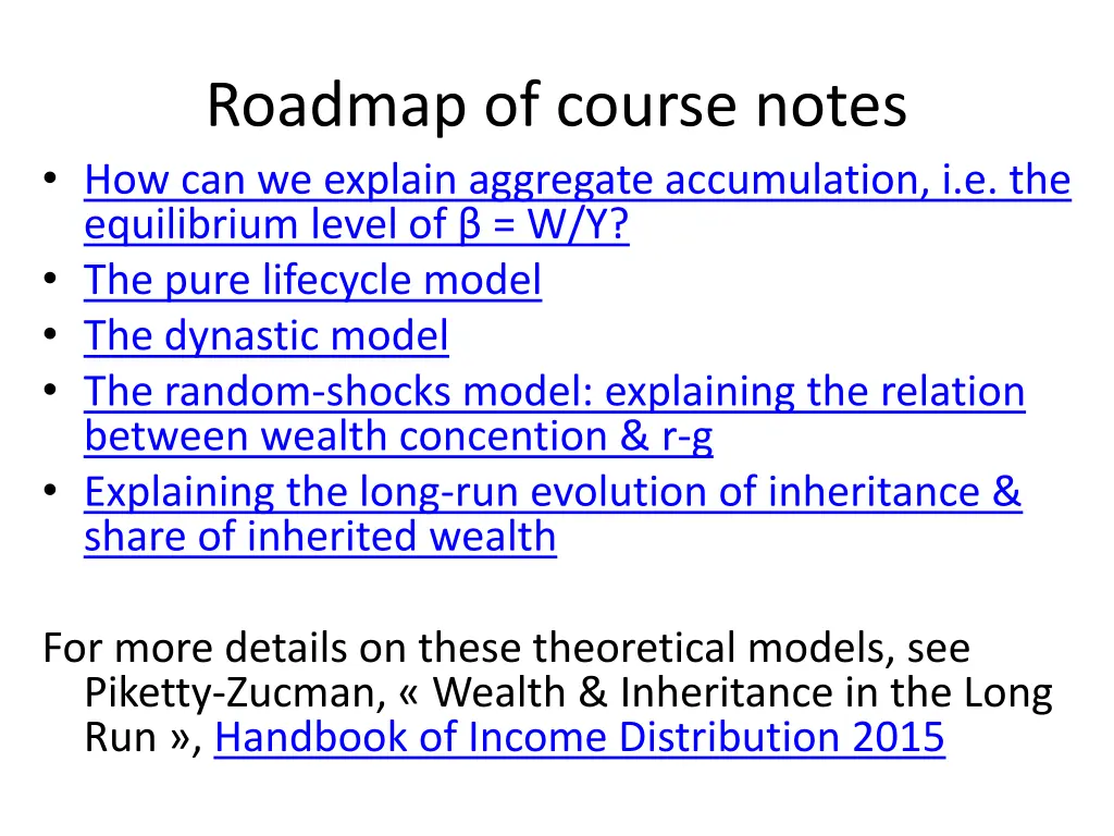 roadmap of course notes how can we explain