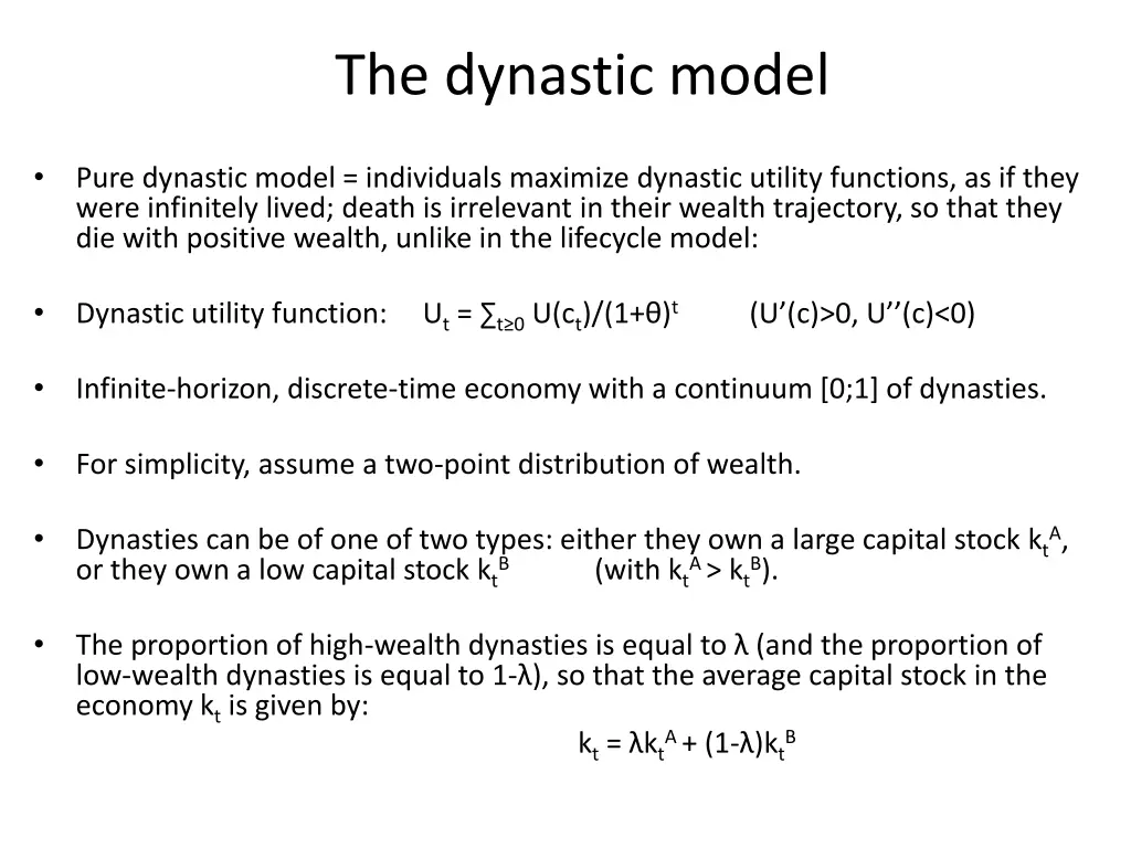 the dynastic model