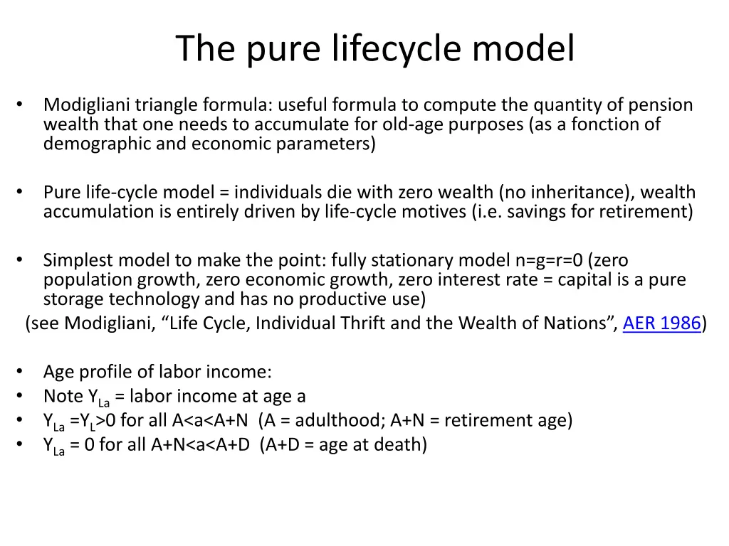 the pure lifecycle model