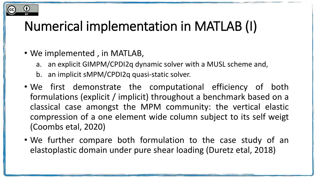 numerical implementation in matlab i numerical