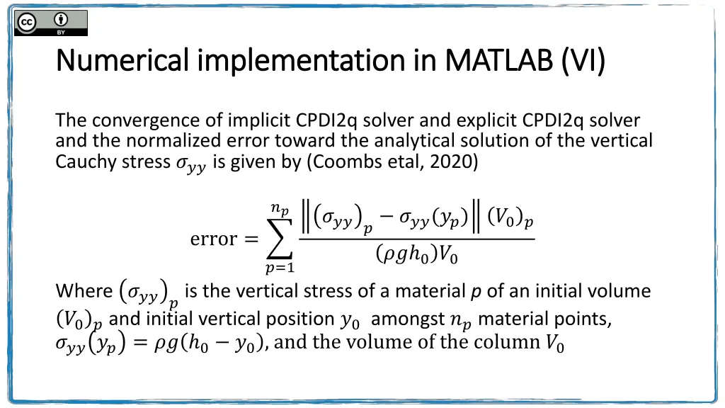 numerical implementation in matlab vi numerical