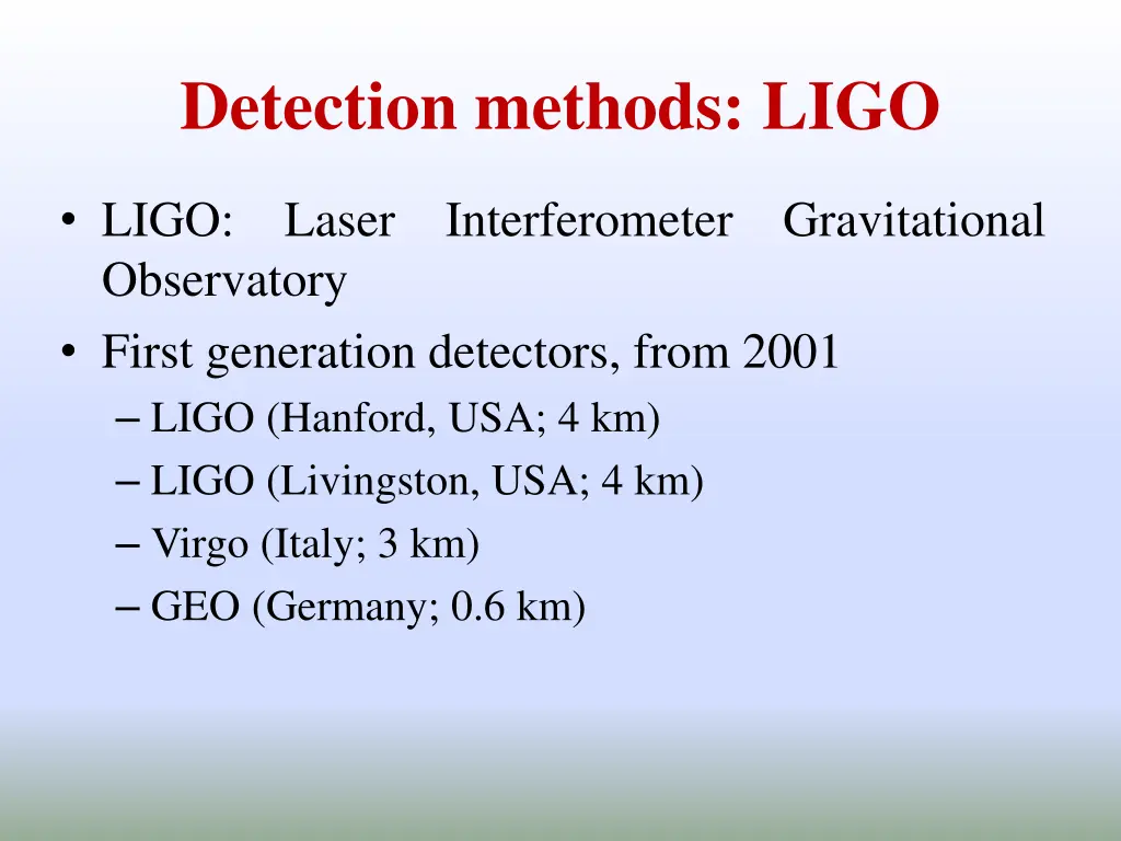 detection methods ligo