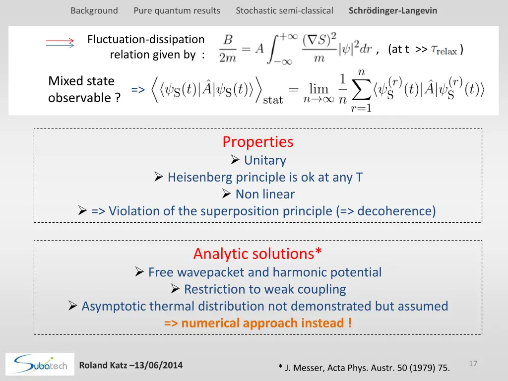 background pure quantum results stochastic semi 14