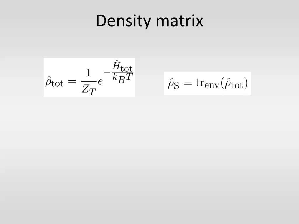 density matrix