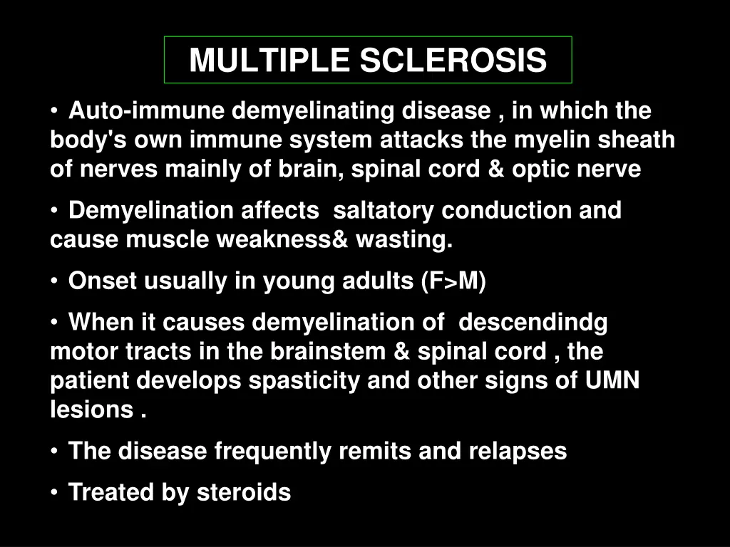 multiple sclerosis