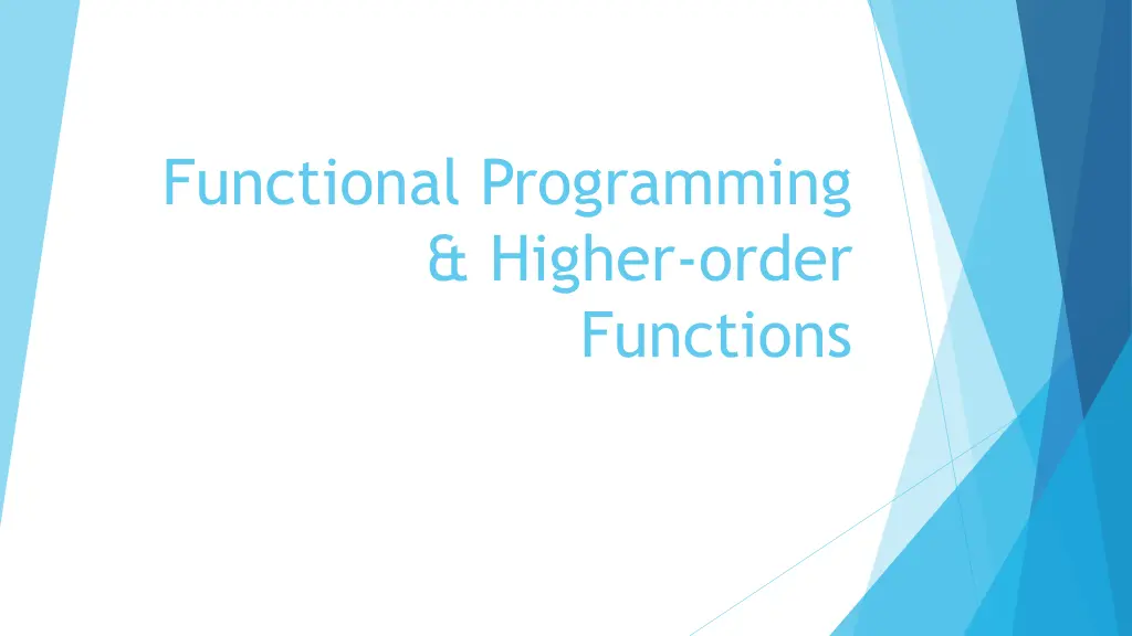 functional programming higher order