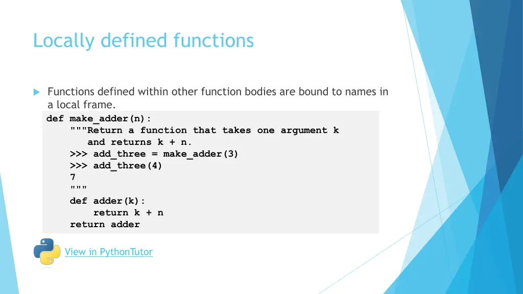 locally defined functions